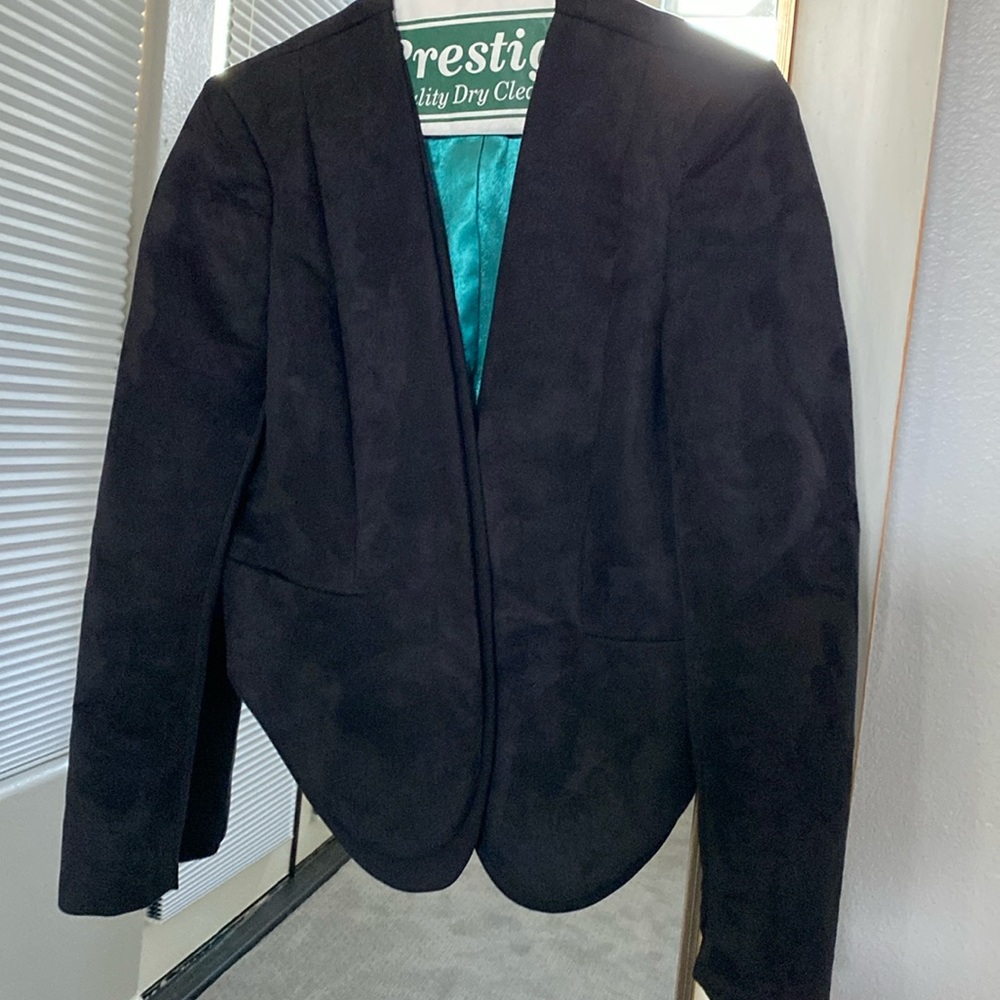 Faux suede bolero jacket